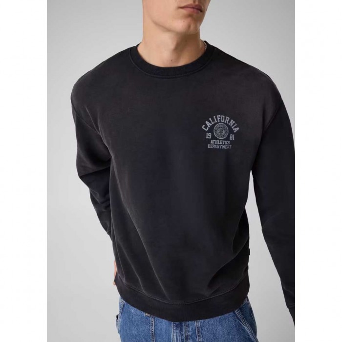 GUESS JEANS MAN SWEATSHIRT WASHED BLACK