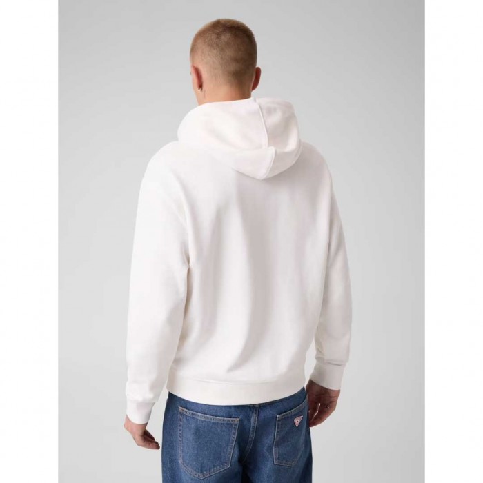 GUESS JEANS MAN HOODIE WHITE