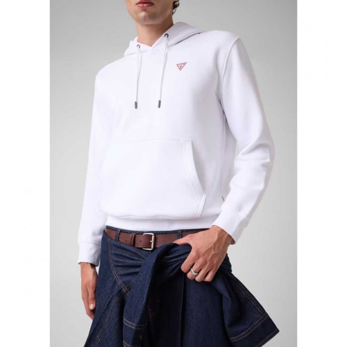 GUESS JEANS MAN HOODIE WHITE 1