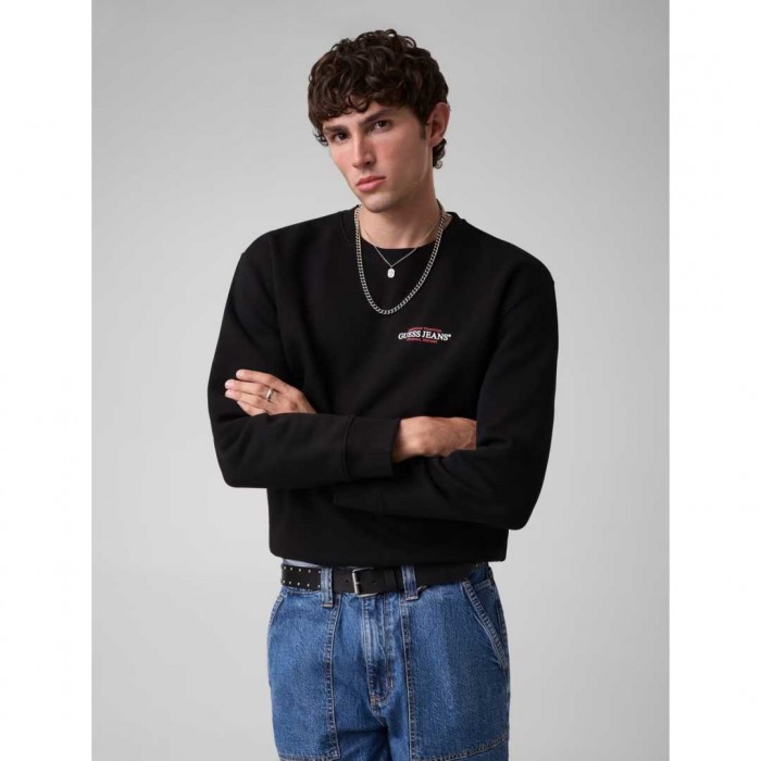 GUESS JEANS MAN TRADITION SWEATSHIRT BLACK
