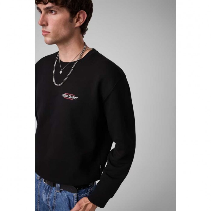 GUESS JEANS MAN TRADITION SWEATSHIRT BLACK
