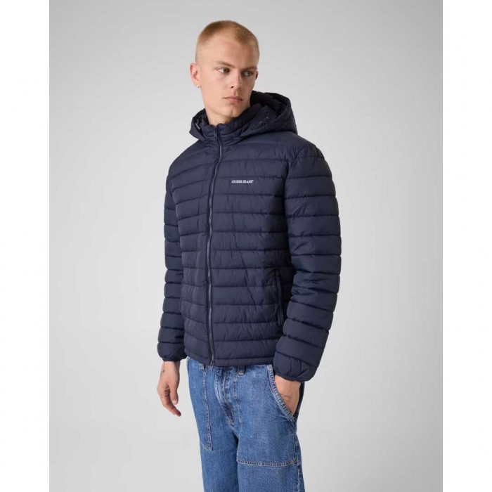 GUESS JEANS MAN PUFFER JACKET BLUE