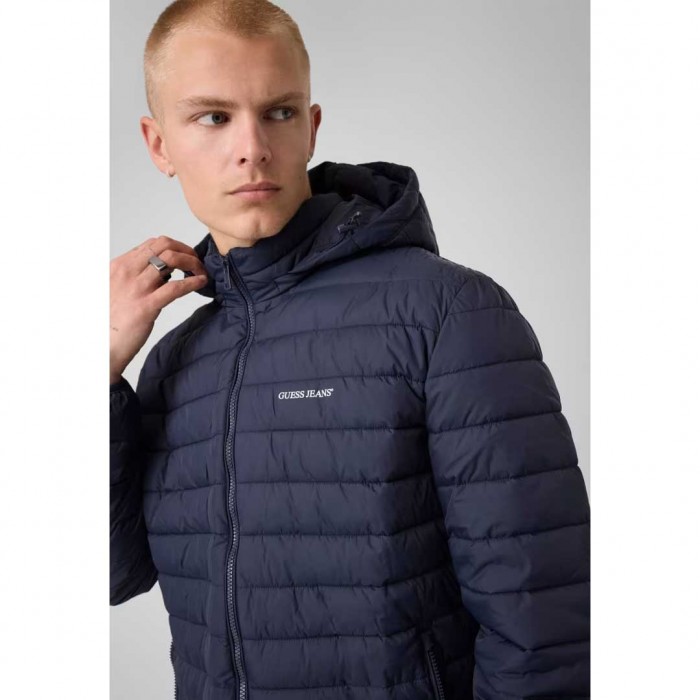 GUESS JEANS MAN PUFFER JACKET BLUE