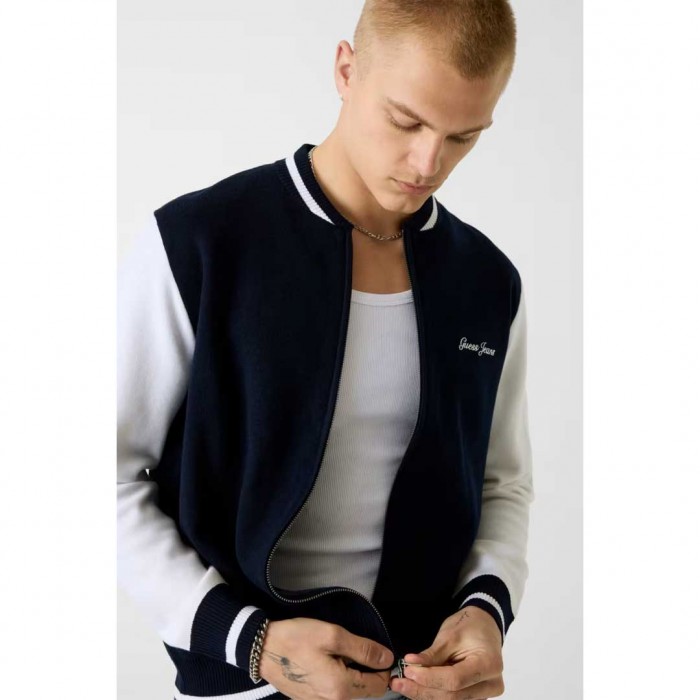 GUESS JEANS MAN CARDIGAN BLUE