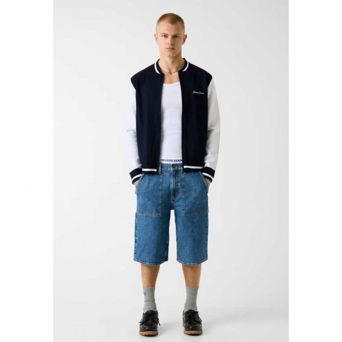 GUESS JEANS MAN CARDIGAN BLUE