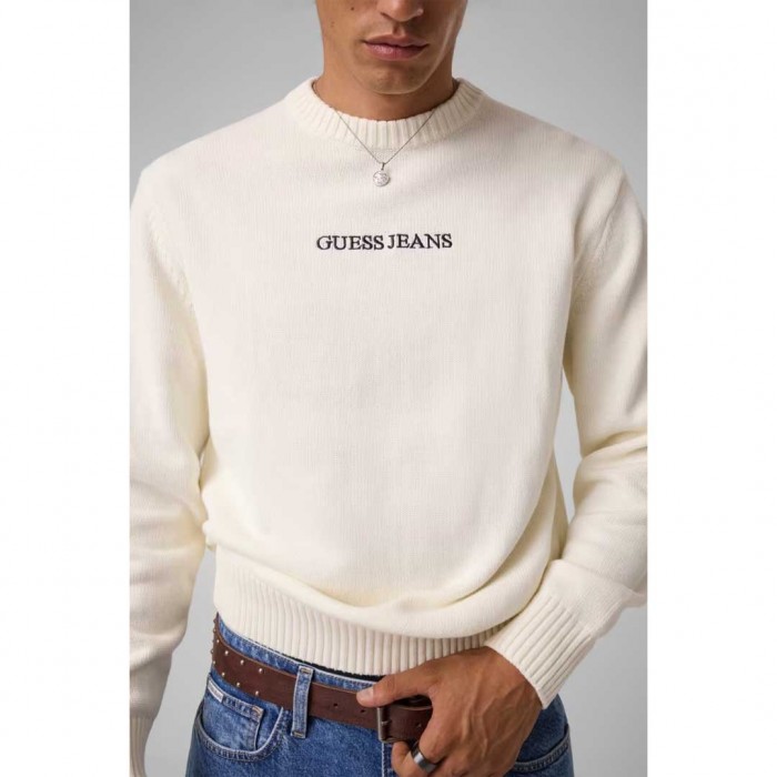 GUESS JEANS MAN SWEATER WHITE