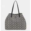 GUESS Vikky raffia shopper BLACK