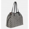 GUESS Vikky raffia shopper BLACK