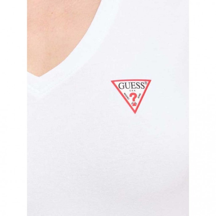 GUESS SS VN MINI TRIANGLE TEE WHITE