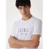 GUESS Flocked logo T-shirt WHITE