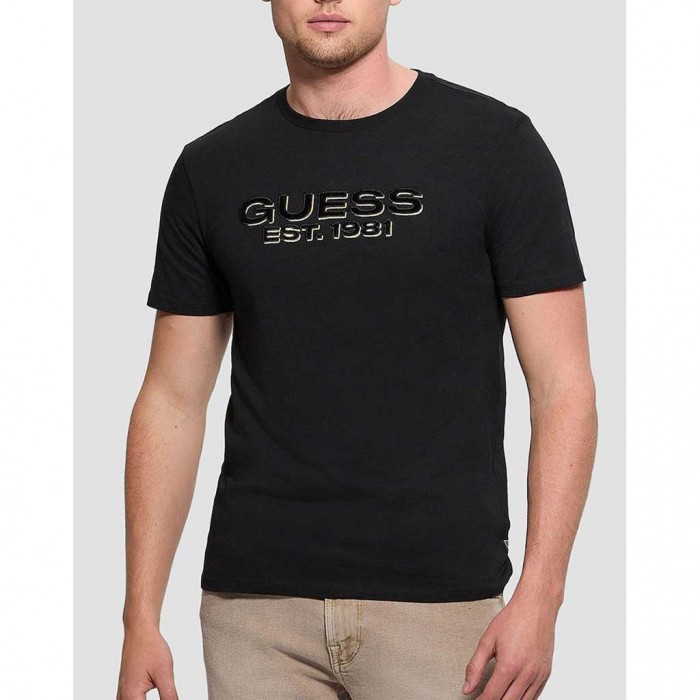 GUESS MAN T-shirt BLACK