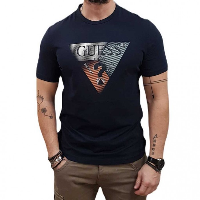 GUESS Triangle T-shirt Navy