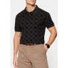 GUESS Polo Ss Flocked Peony BLACK