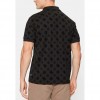 GUESS Polo Ss Flocked Peony BLACK