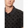 GUESS Polo Ss Flocked Peony BLACK