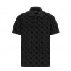 GUESS Polo Ss Flocked Peony BLACK