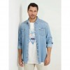 GUESS Slim fit denim shirt LIGHT BLUE