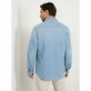 GUESS Slim fit denim shirt LIGHT BLUE