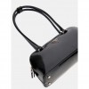 GUESS Arnela patent shoulder bag BLACK