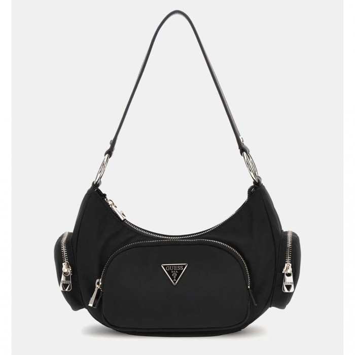 GUESS Eco Gemma Shoulder Bag BLACK