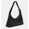 GUESS Eco Rianee quilted shoulder bag BLACK