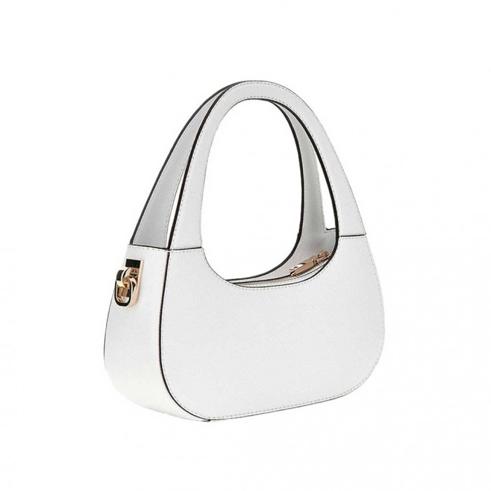 GUESS Eco Jazlynn saffiano hobo WHITE