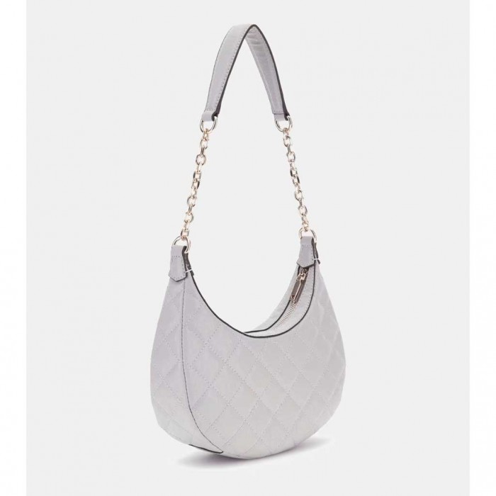 GUESS Bessey 4G logo patent mini hobo GREY