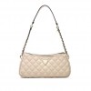 GUESS GIULLY TOP ZIP SHOULDER BAG WOMEN BEIGE