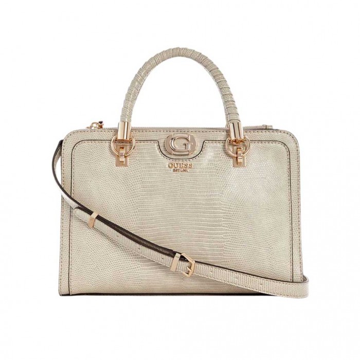 GUESS ORLINA SOCIETY SATCHEL TAUPE