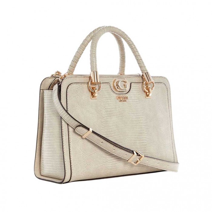 GUESS ORLINA SOCIETY SATCHEL TAUPE