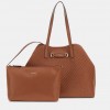 GUESS Vikky II woven shopper BROWN