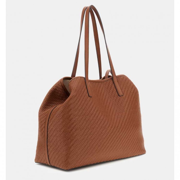 GUESS Vikky II woven shopper BROWN