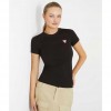 GUESS Small triangle logo stretch t-shirt BLACK