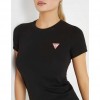 GUESS Small triangle logo stretch t-shirt BLACK