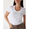 GUESS Triangle logo T-shirt WHITE 3