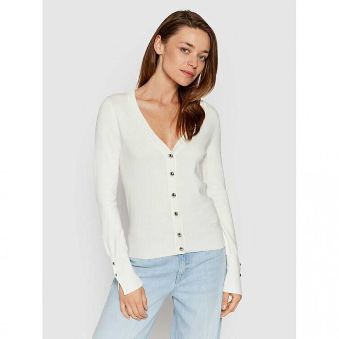 GUESS Zena Women's Cardigan with Buttons ECRU