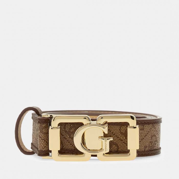 GUESS WOMAN Karnilla 4G logo belt BROWN