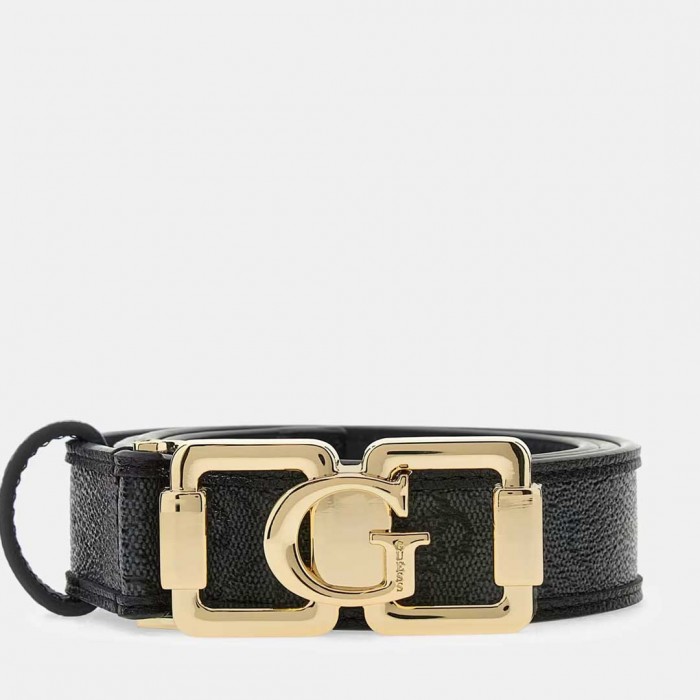 GUESS WOMAN  Karnilla 4G logo belt BLACK /GREY