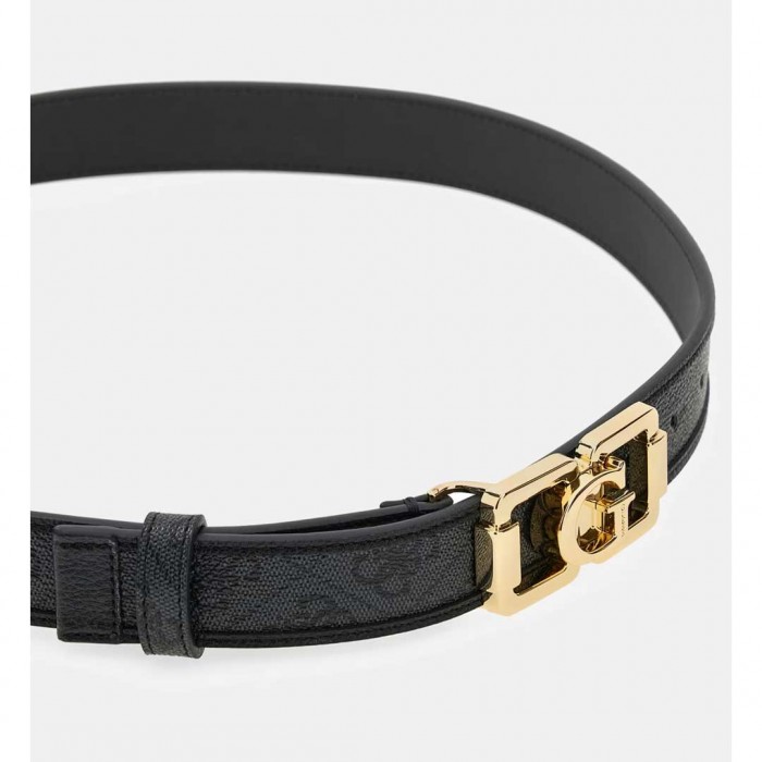 GUESS WOMAN  Karnilla 4G logo belt BLACK /GREY