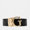 GUESS WOMAN James 4G logo belt BLACK/BEIGE GUESS WOMAN James 4G logo belt BLACK/BEIGE