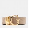 GUESS WOMAN James 4G logo belt BLACK/BEIGE GUESS WOMAN James 4G logo belt BLACK/BEIGE