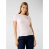 GUESS WOMAN Triangle logo stretch t-shirt PINK GUESS WOMAN Triangle logo stretch t-shirt PINK