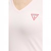 GUESS WOMAN Triangle logo stretch t-shirt LIGHT PINK