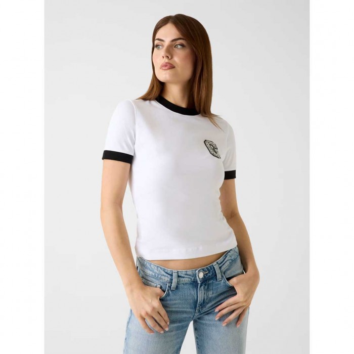 GUESS Logo patch t-shirt WHITE