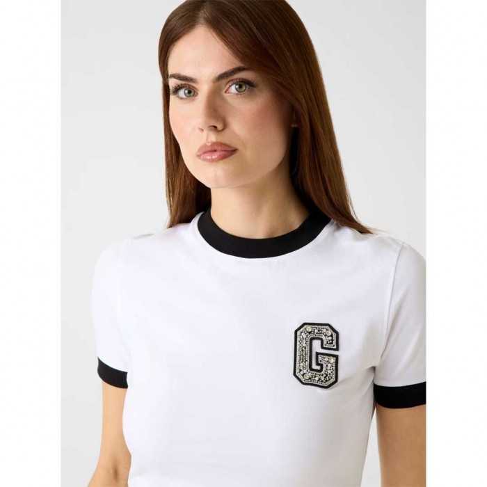 GUESS Logo patch t-shirt WHITE