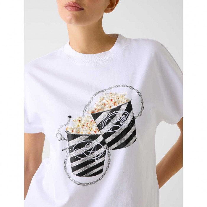 GUESS WOMAN Printed t-shirt WHITE
