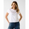 GUESS WOMAN Rhinestones t-shirt WHITE GUESS WOMAN Rhinestones t-shirt WHITE