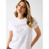 GUESS WOMAN Rhinestones t-shirt WHITE GUESS WOMAN Rhinestones t-shirt WHITE