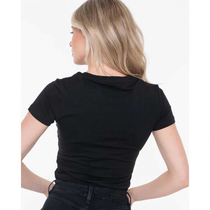 GUESS Triangle Women's T-shirt Floral Black GUESS Triangle Women's T-shirt Floral Black