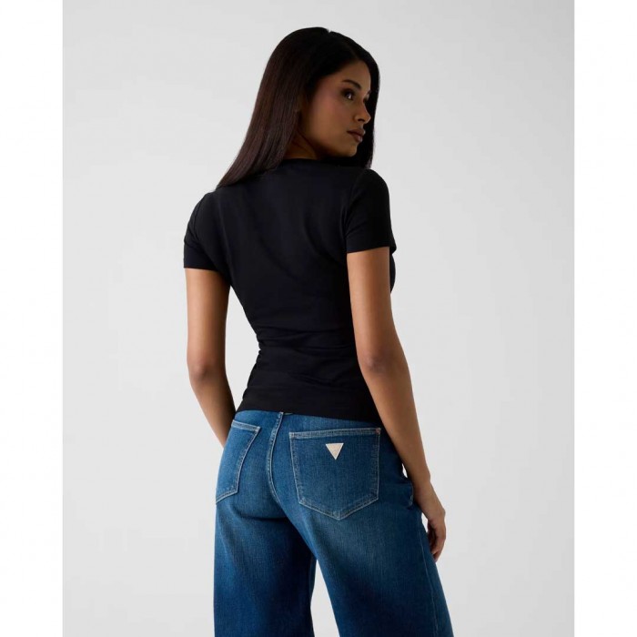 GUESS Logo rhinestones t-shirt BLACK GUESS Logo rhinestones t-shirt BLACK